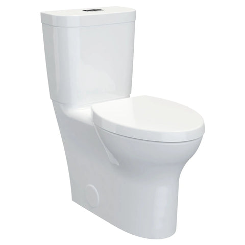 Toilette Equility, 2 pièces, chasse double à cuvette allongée à hauteur de chaise avec siège