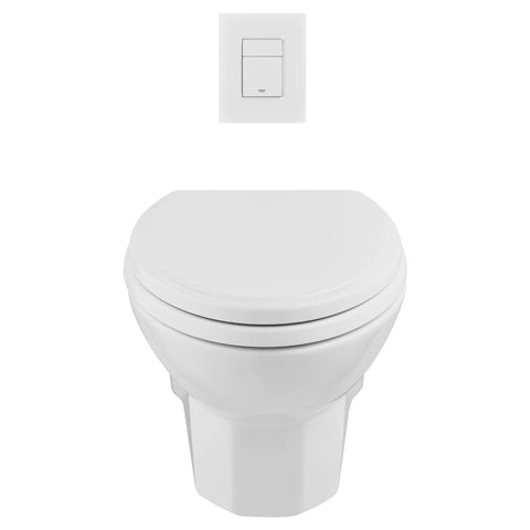 Toilette Belshire murale à chasse double avec siège