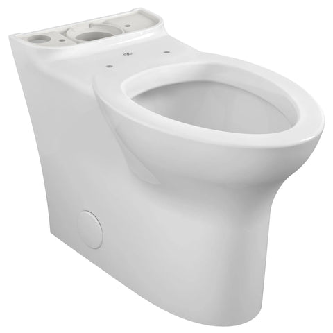 Toilette Equility, à cuvette allongée à hauteur de chaise avec siège