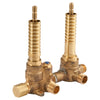 [D35005522.191] 2-Handle Thermostatic Rough Valve with 2-Way Diverter Non-Shared Functions - Unfinished
