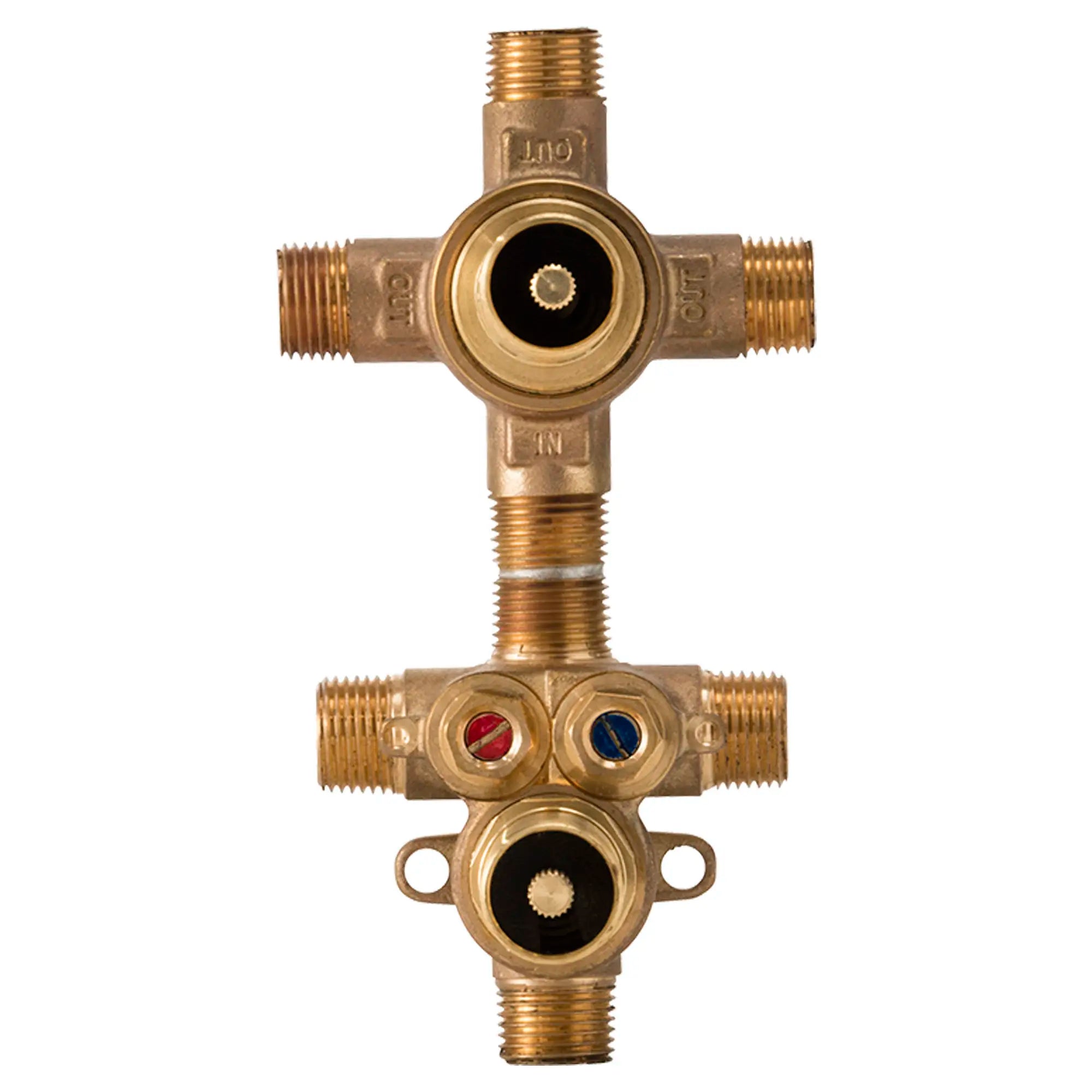 Robinet brut thermostatique à deux poignées avec inverseur à trois voies - Fonctions non partagées (discret) // UNFINISHED // 92692_D35005523191_CDNwebp.webp