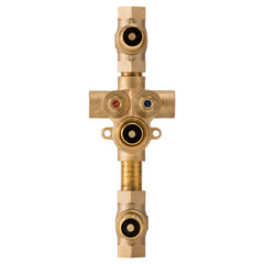 [D35005532.191] 3-Handle Thermostatic Rough Valve with 2 Volume Controls - Unfinished