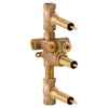 [D35005532.191] 3-Handle Thermostatic Rough Valve with 2 Volume Controls - Unfinished