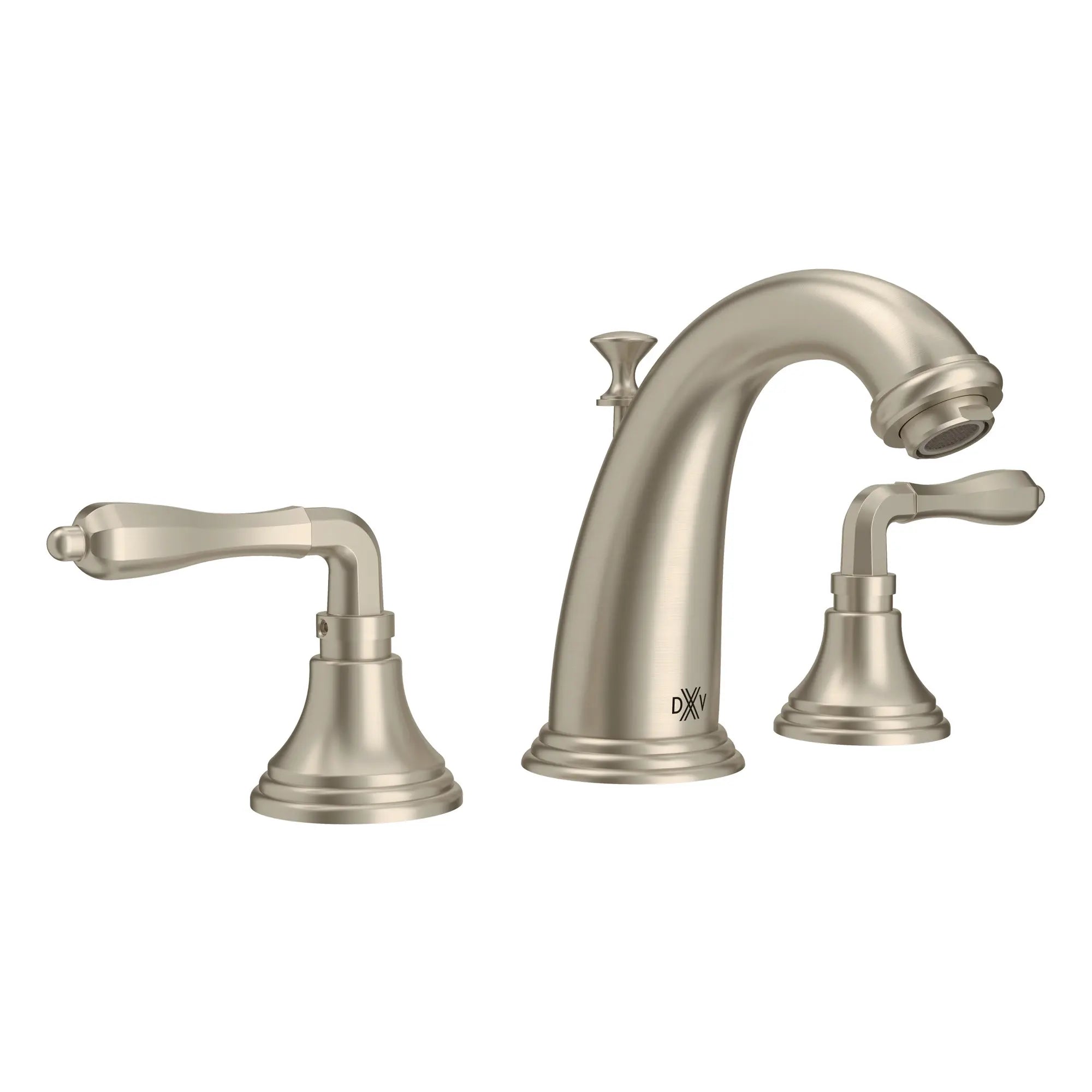 Robinet de lavabo espacé à 2 poignées Ashbee avec poignées à levier // NICKEL BROSSÉ // 92929_D3510180C144_CDNwebp.webp
