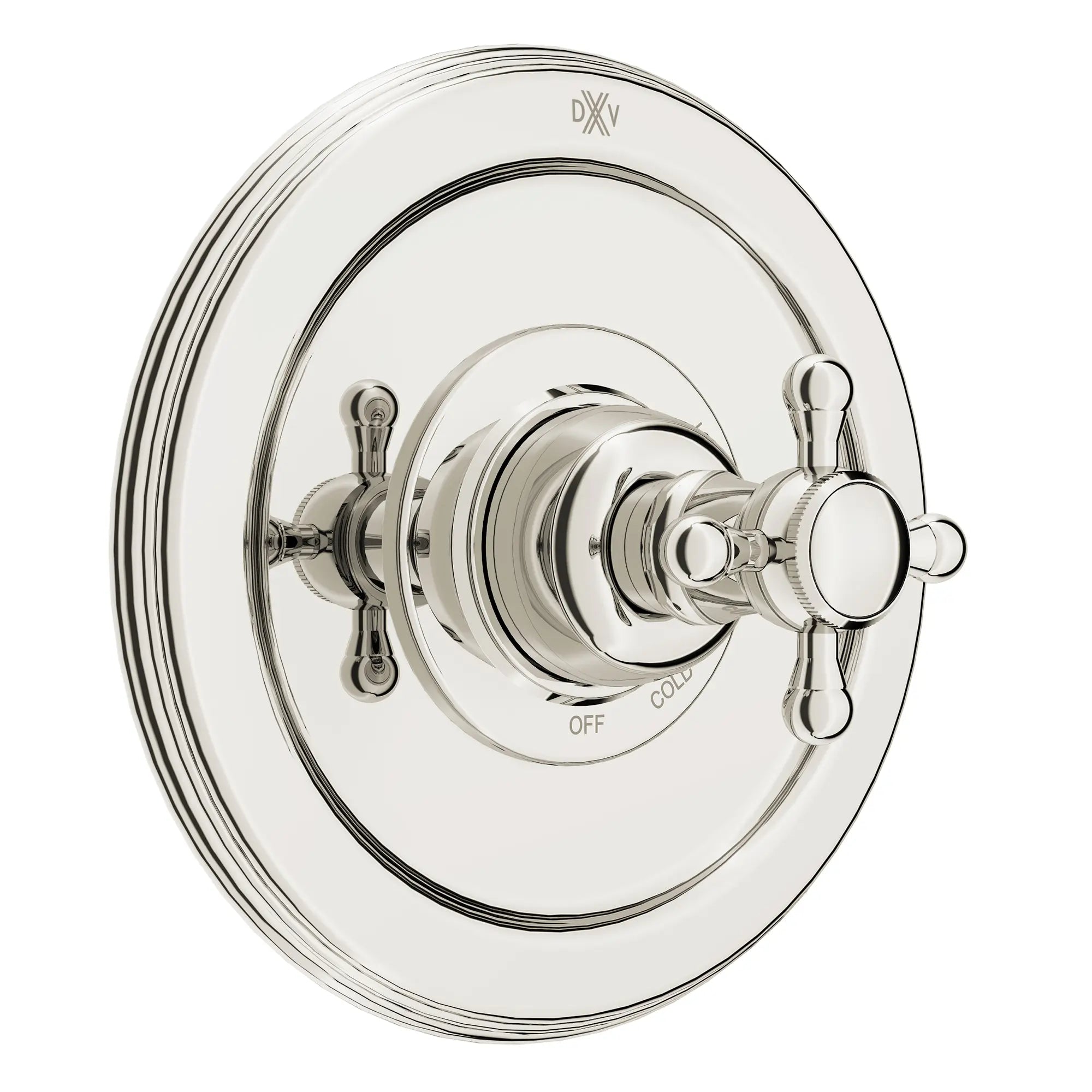 Garniture pour robinet à pression équilibrée Ashbee avec poignées en croix // PLATINUM NICKEL // 92983_D35101F40.150_CDNwebp.webp