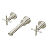 [D35105454RB.144] Percy® 2-Handle Wall Mounted Bathroom Faucet with Indicator Markings and Cross Handles - Polished Chrome