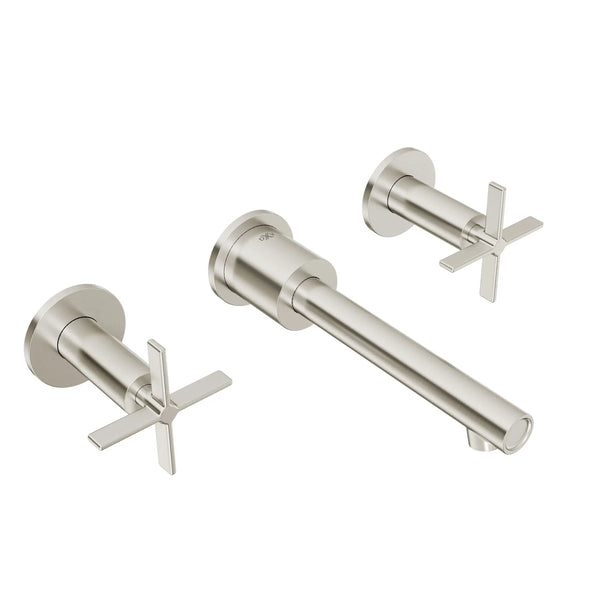 [D3510546C.144] Percy® 2-Handle Wall Mounted Bathroom Faucet with Cross Handles - Polished Chrome