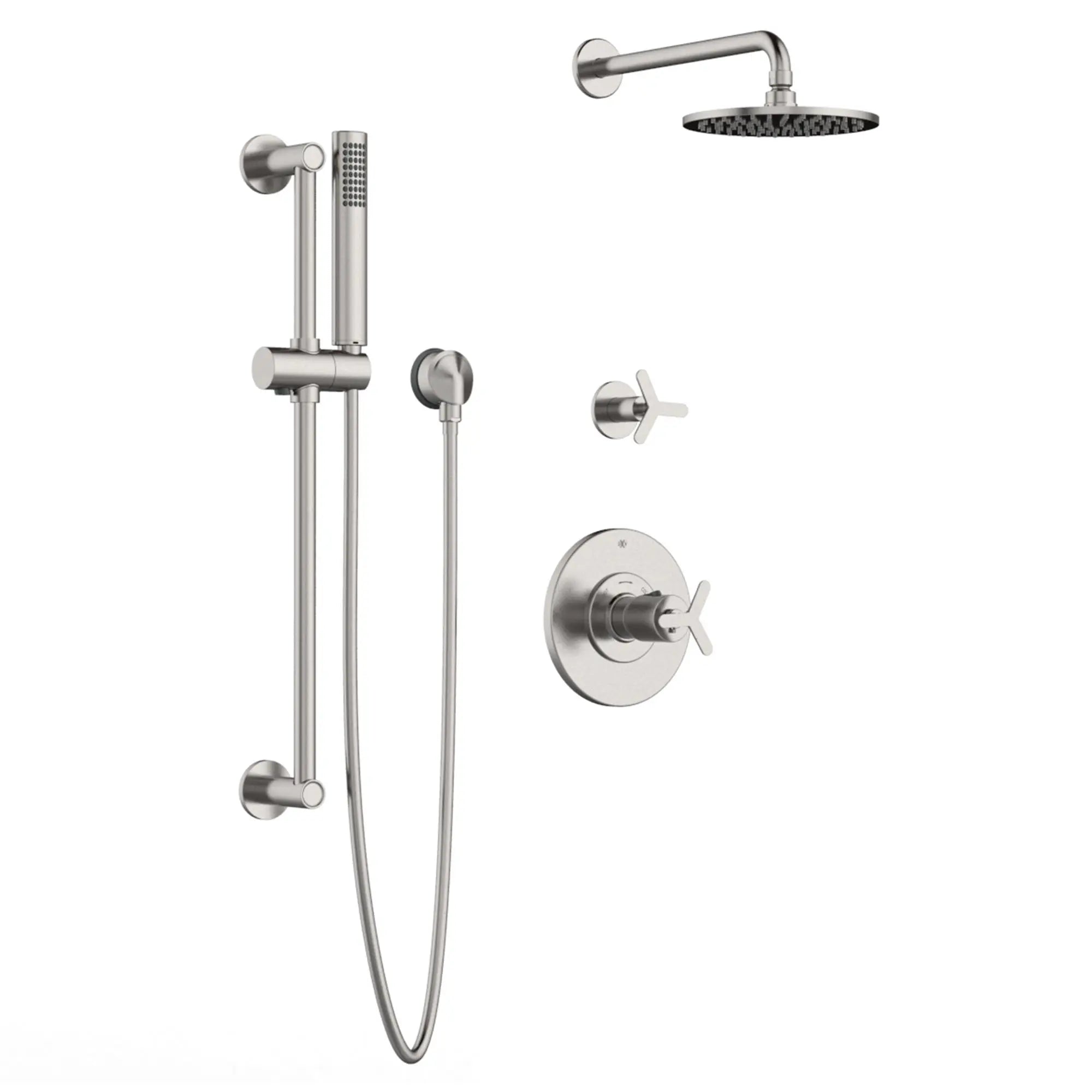 Pomme de douche de 8 po Fine Ronde // NICKEL BROSSÉ // 94244_D35105780144_D35105570144_D35701418144_CDNwebp.webp