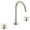 [D35105840RB.144] Percy® 2-Handle Widespread Bathroom Faucet with Indicator Markings and Cross Handles - Polished Chrome