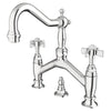 [D3510725C.100] Landfair Bridge Bathroom Faucet - Platinum Nickel