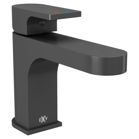 Robinet de lavabo à monocommande Equility avec indicateurs rouge et bleu sur la poignée