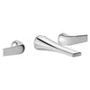 [D35120450RB.100] DXV® Modulus 2-Handle Wall Mount Widespread Bathroom Faucet with Indicator Markings and Lever Handles - Polished Chrome