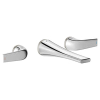 [D35120450RB.100] DXV® Modulus 2-Handle Wall Mount Widespread Bathroom Faucet with Indicator Markings and Lever Handles - Polished Chrome