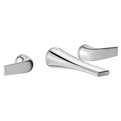 [D35120450RB.100] DXV® Modulus 2-Handle Wall Mount Widespread Bathroom Faucet with Indicator Markings and Lever Handles - Polished Chrome