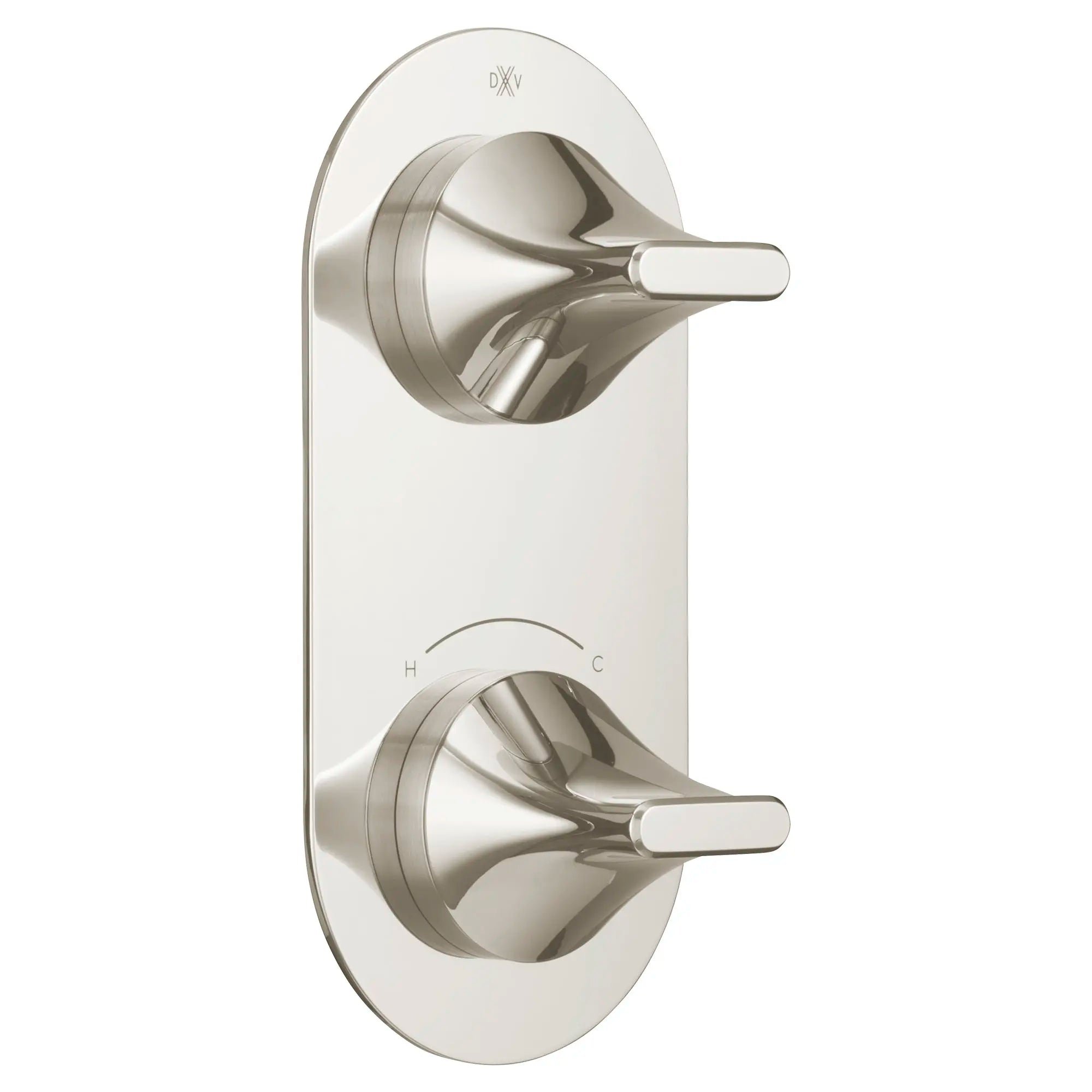 Garniture pour robinet thermostatique à deux poignées DXV Modulus // PLATINUM NICKEL // 95326_D35120527150_1_CDNwebp.webp