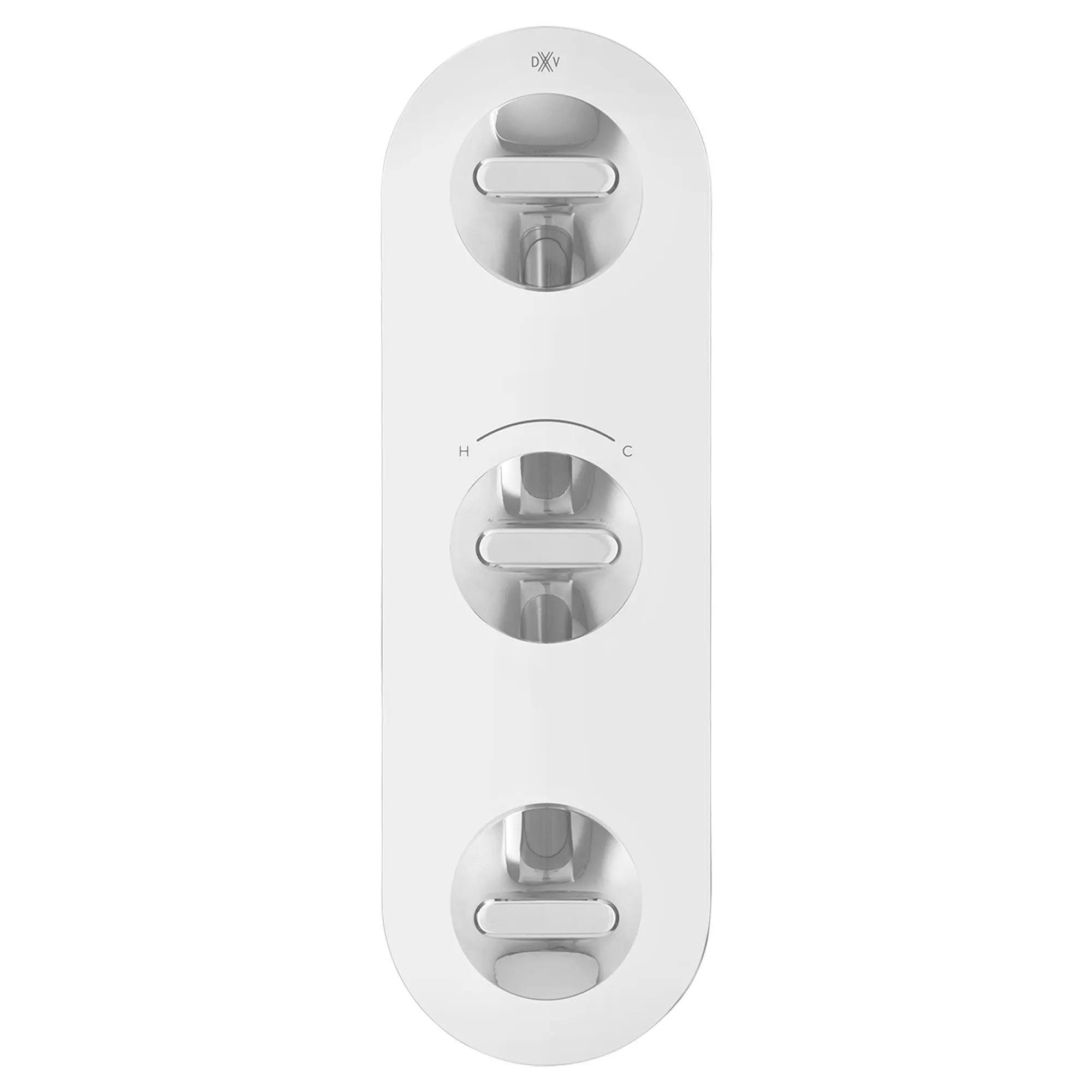 Garniture pour robinet thermostatique à trois poignées DXV Modulus // CHROME POLI // 95334_D35120537100_CDNwebp.webp