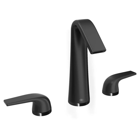 Robinet bec arqué de lavabo espacé à 2 poignées DXV Modulus avec poignées à levier