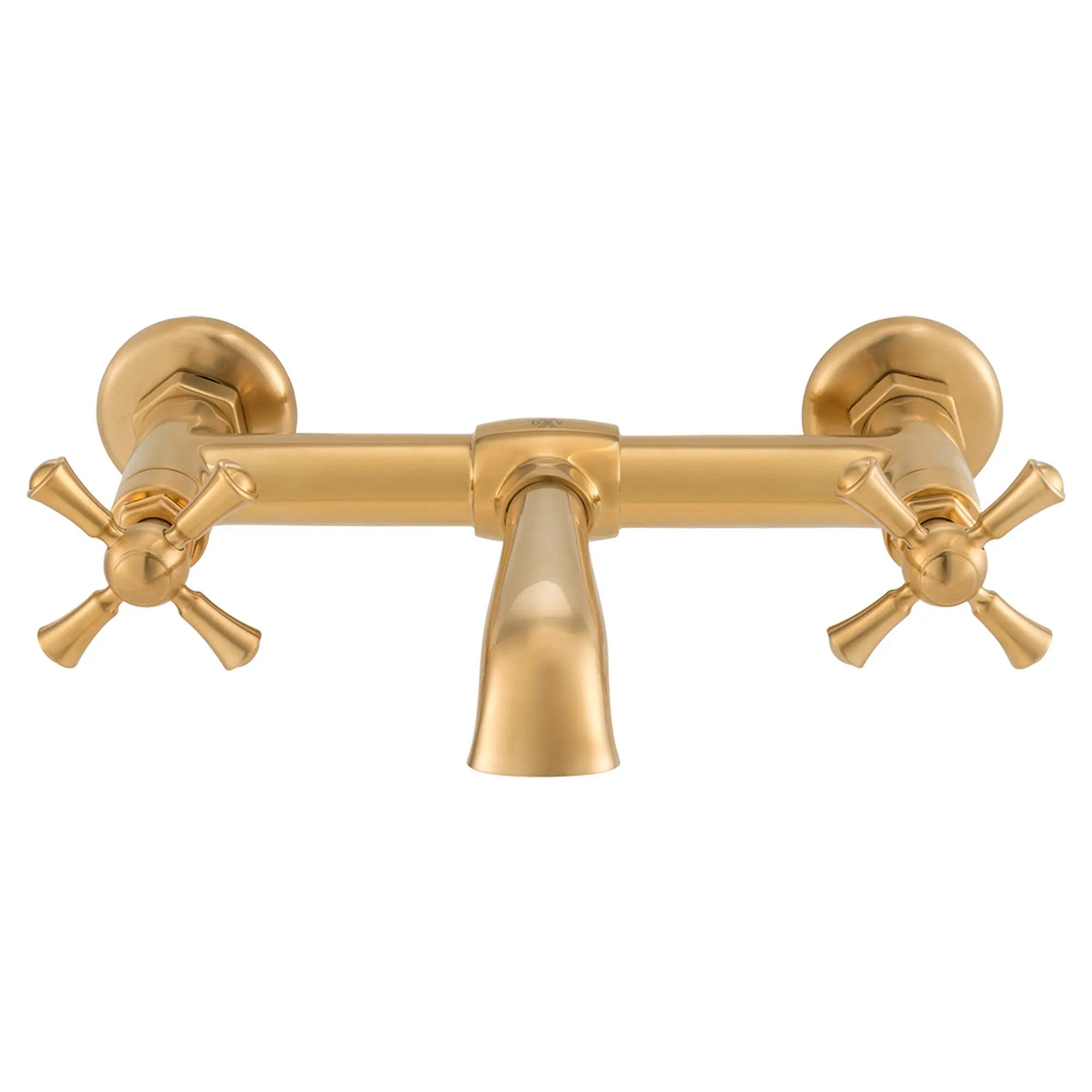 Robinet mural de lavabo espacé à 2 poignées Oak Hill avec poignées en croix // SATIN BRASS // 95726_D35155470427_CDNwebp.webp