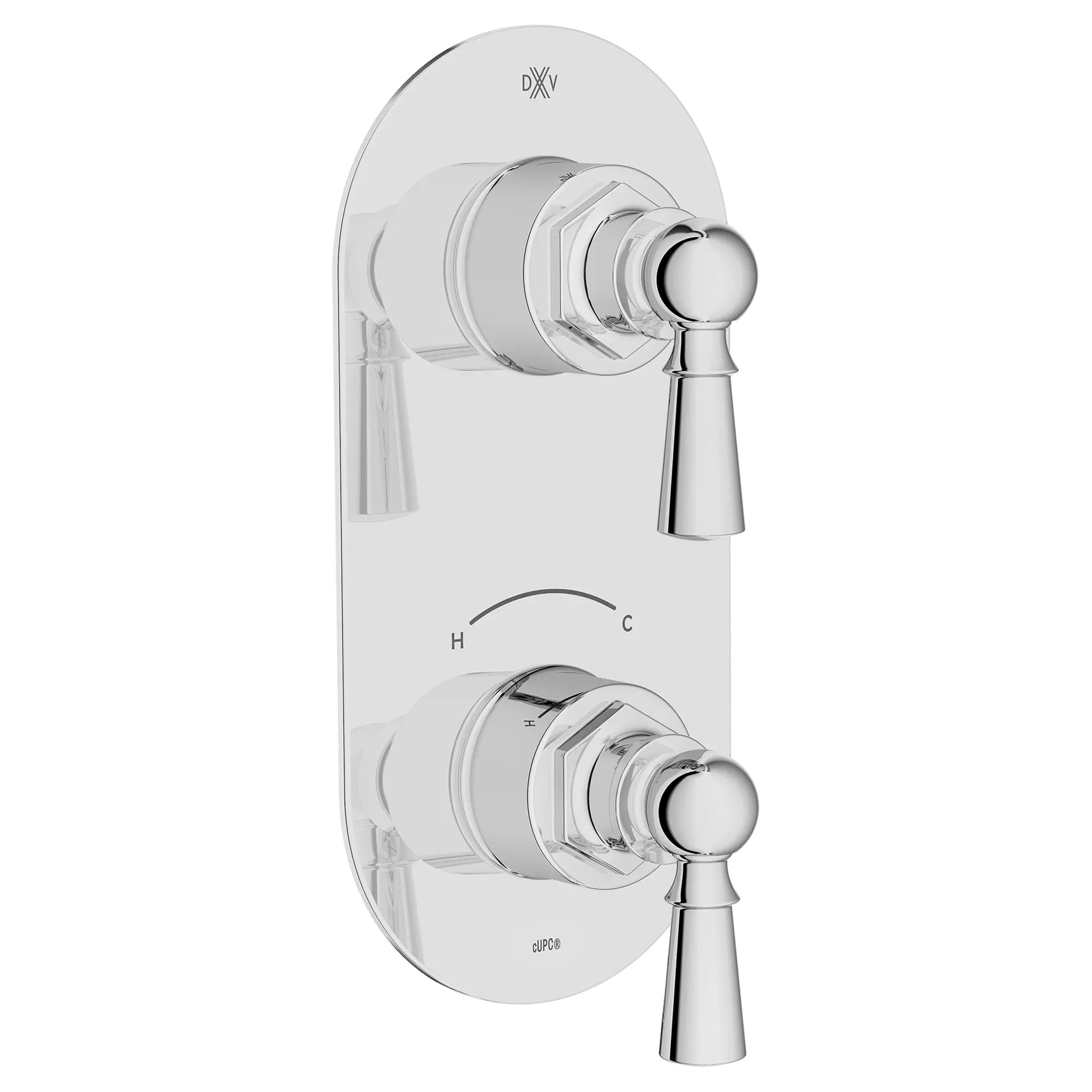 Garniture pour robinet thermostatique à deux poignées Oak Hill avec poignées à levier // CHROME POLI // 95753_D35155527.100_1_CDNwebp.webp