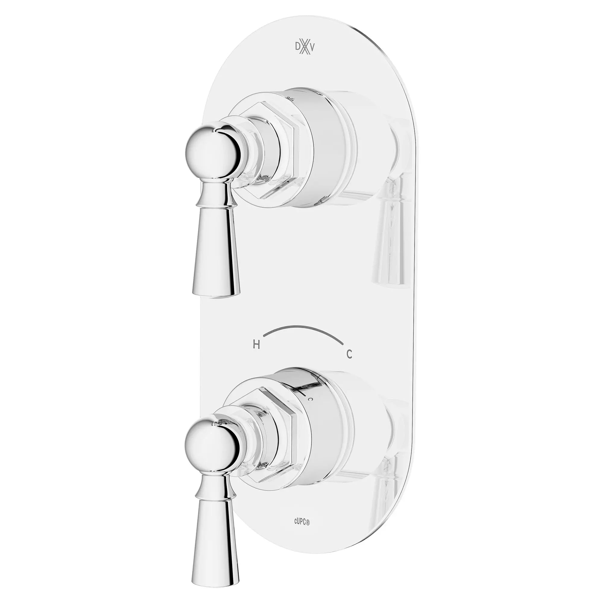 Garniture pour robinet thermostatique à deux poignées Oak Hill avec poignées à levier // CHROME POLI // 95756_D35155527.100_2_CDNwebp.webp
