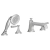 [D35160900.100] Fitzgerald 2-Handle Deck Mount Bathtub Faucet with Hand Shower and Lever Handles - Polished Chrome
