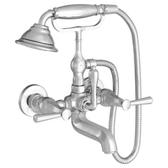 [D35160980.100] Fitzgerald Wall Mount Bathtub Faucet with Hand Shower and Lever Handles - Polished Chrome