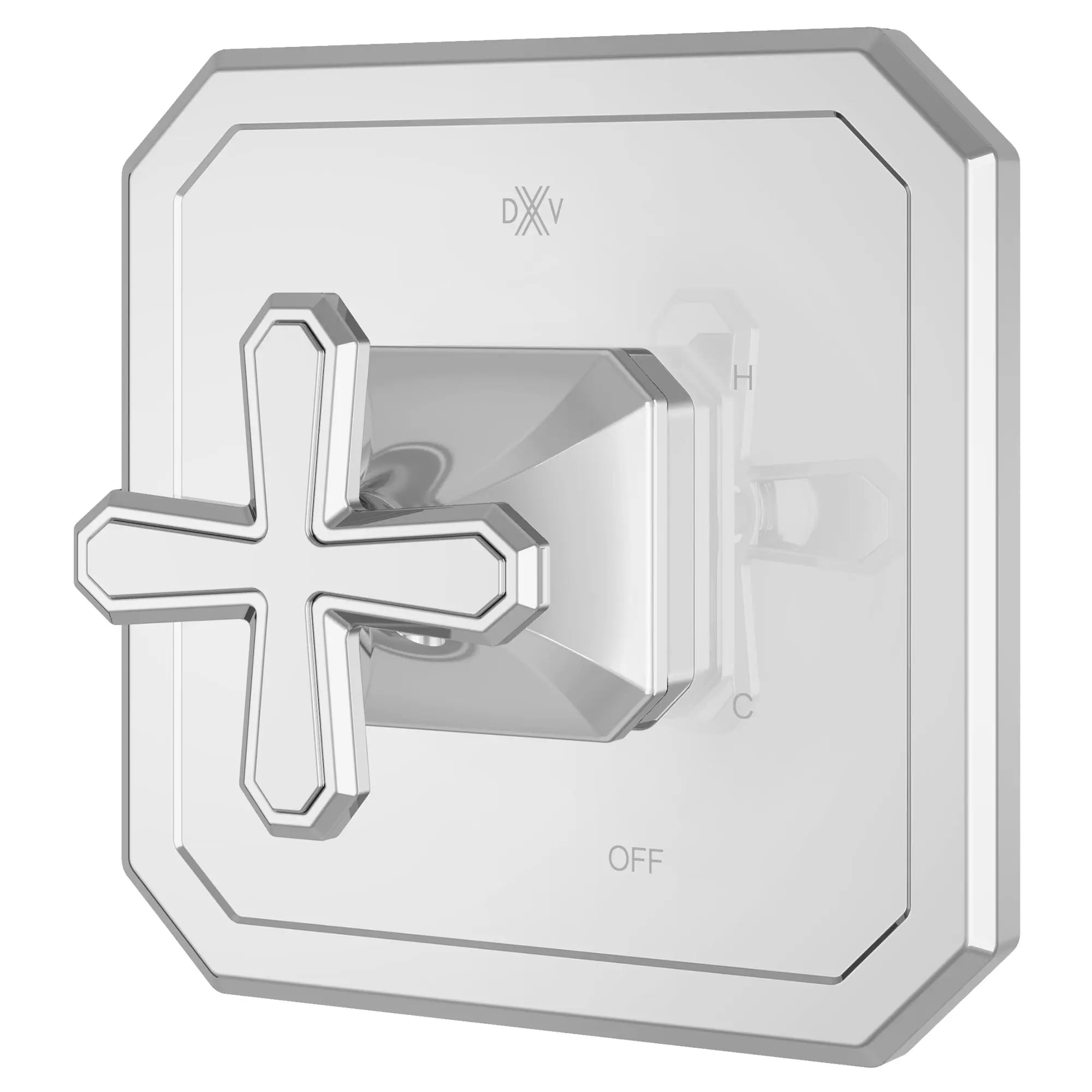 Garniture pour robinet à pression équilibrée Belshire avec poignée en croix // CHROME POLI // 96221_D35170520100_2_CDNwebp.webp