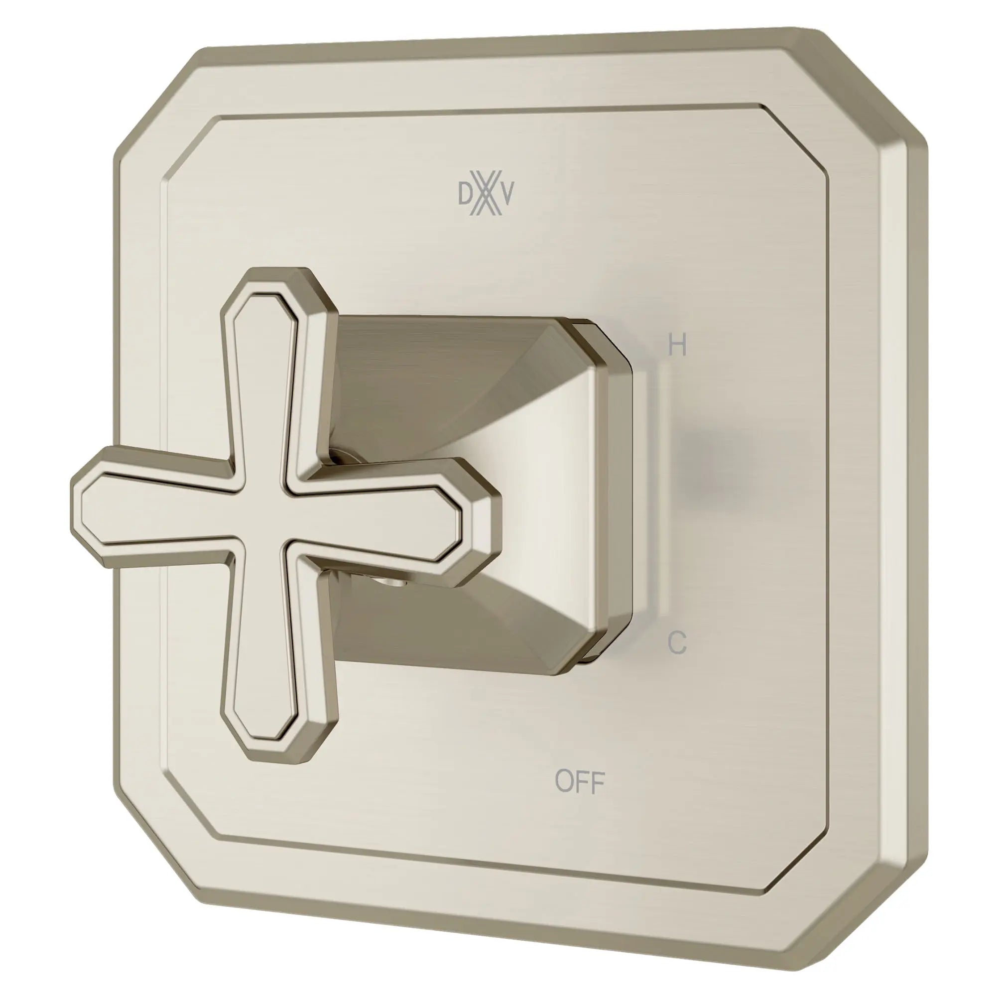 Garniture pour robinet à pression équilibrée Belshire avec poignée en croix // NICKEL BROSSÉ // 96225_D35170520144_2_CDNwebp.webp
