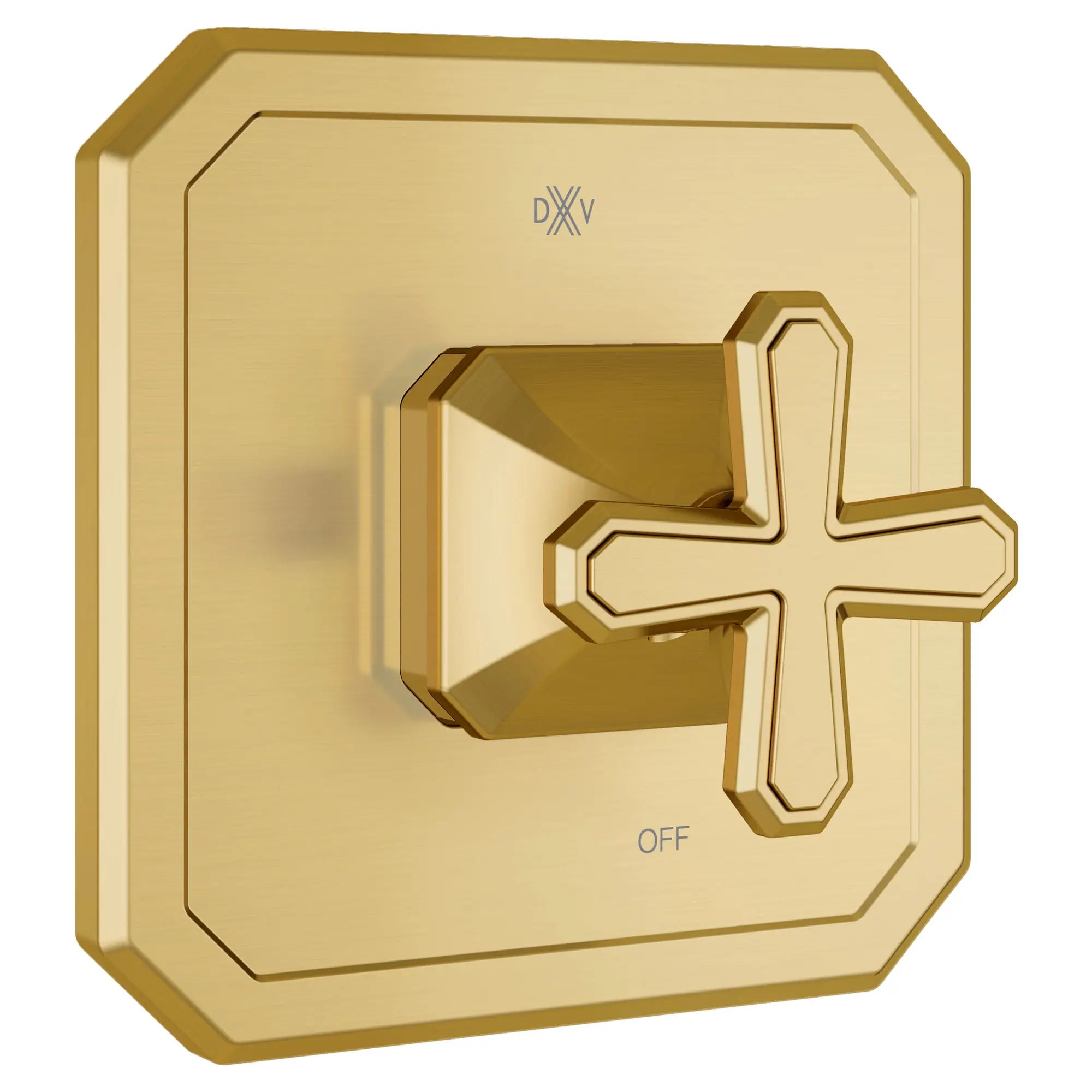 Garniture pour robinet à pression équilibrée Belshire avec poignée en croix // SATIN BRASS // 96238_D35170520427_1_CDNwebp.webp