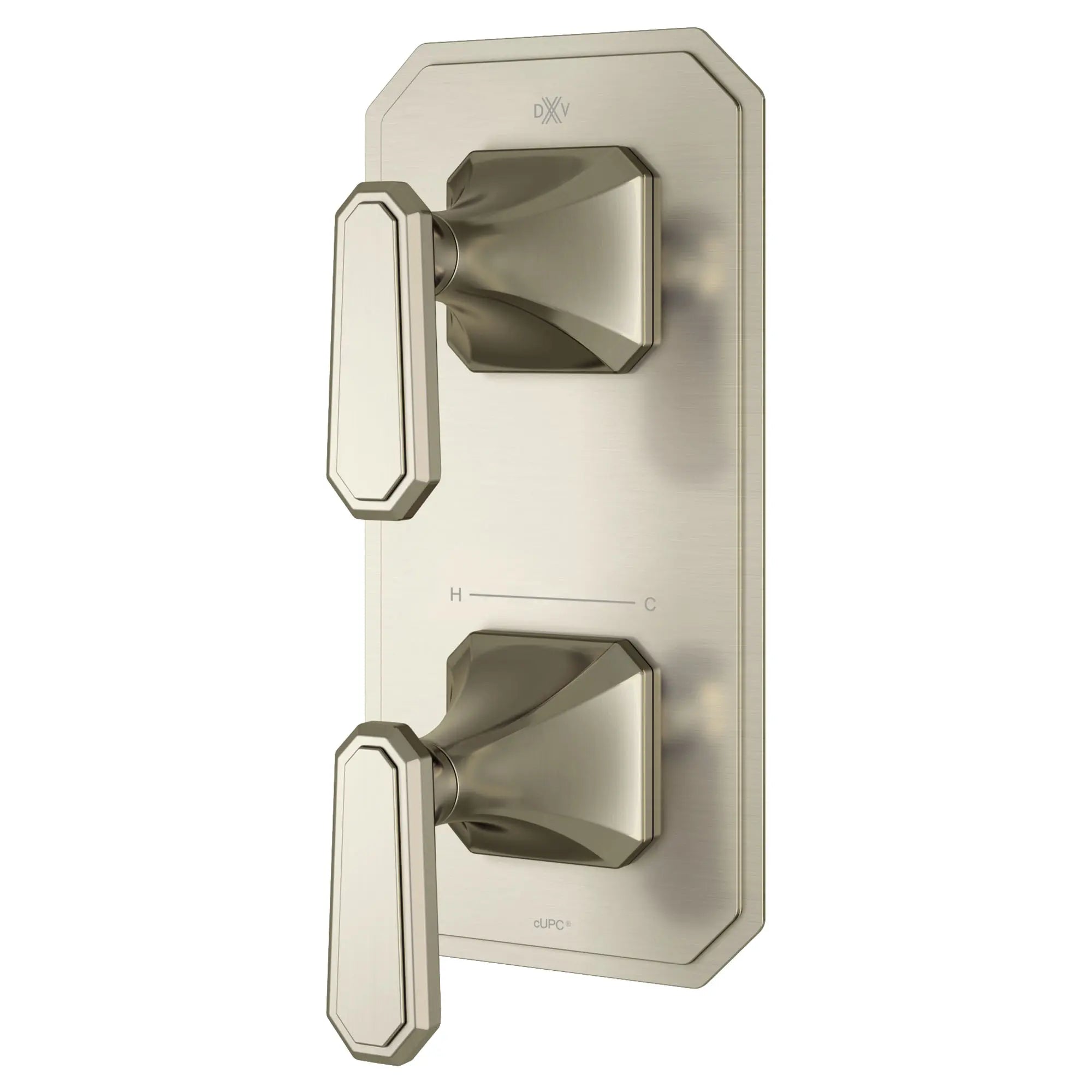 Garniture pour robinet thermostatique à deux poignées Belshire avec poignées à levier // NICKEL BROSSÉ // 96248_D35170527144_2_CDNwebp.webp