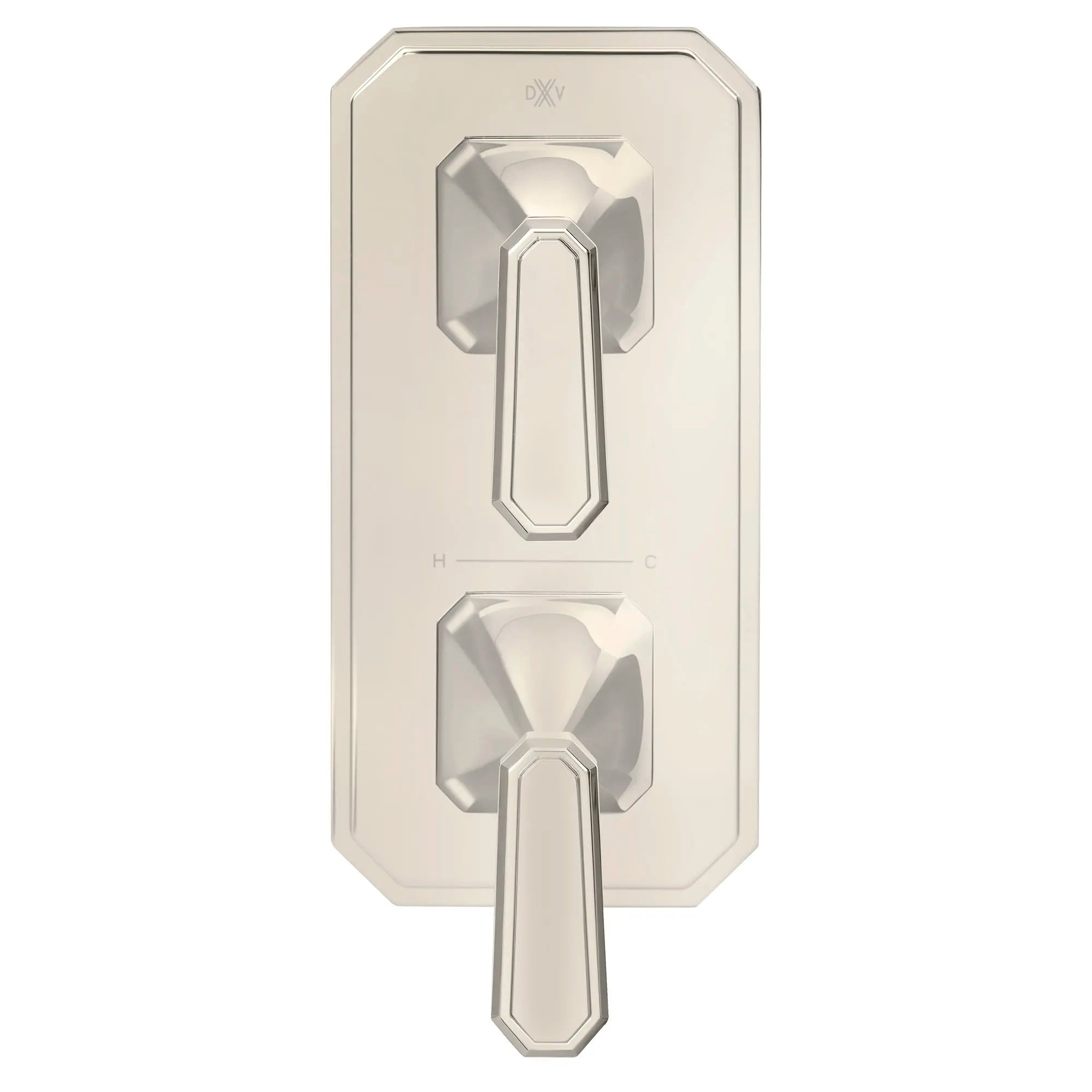 Garniture pour robinet thermostatique à deux poignées Belshire avec poignées à levier // PLATINUM NICKEL // 96250_D35170527150_CDNwebp.webp