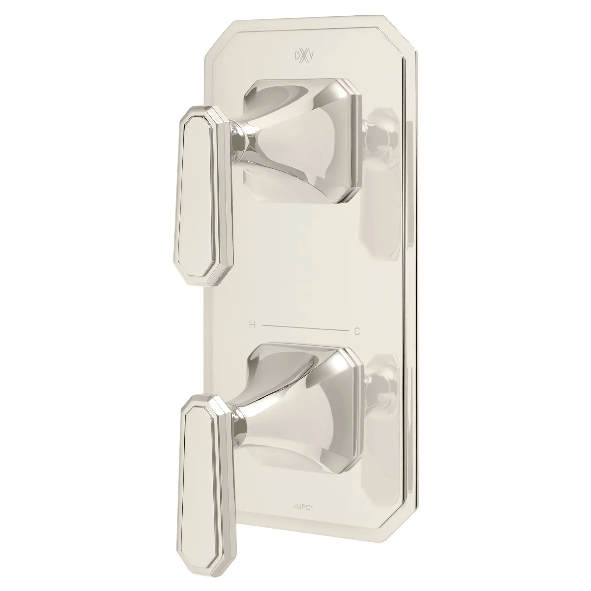 Garniture pour robinet thermostatique à deux poignées Belshire avec poignées à levier // PLATINUM NICKEL // 96254_D35170527150_2_CDNwebp.webp