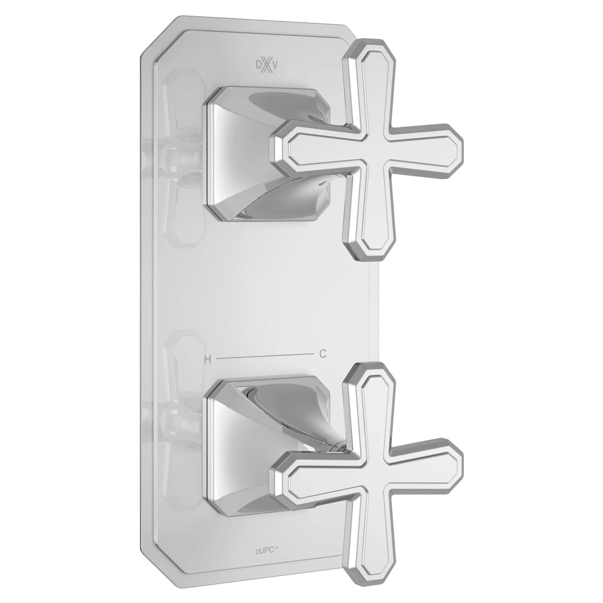 Garniture pour robinet thermostatique à deux poignées Belshire avec poignées en croix // CHROME POLI // 96265_D35170528100_1_CDNwebp.webp
