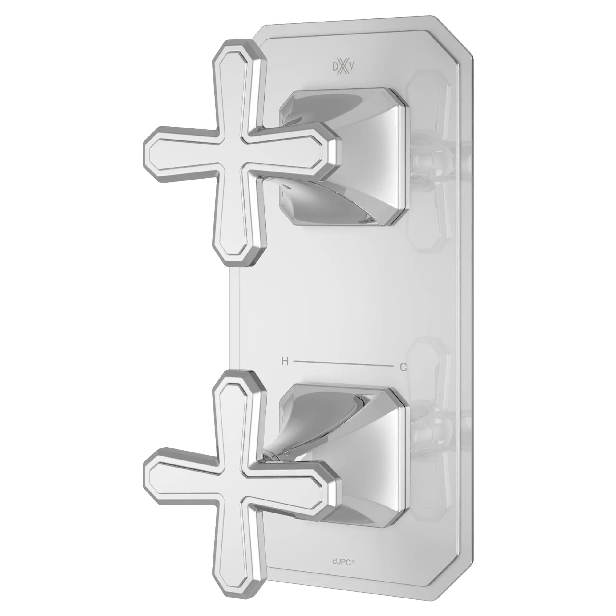 Garniture pour robinet thermostatique à deux poignées Belshire avec poignées en croix // CHROME POLI // 96266_D35170528100_2_CDNwebp.webp