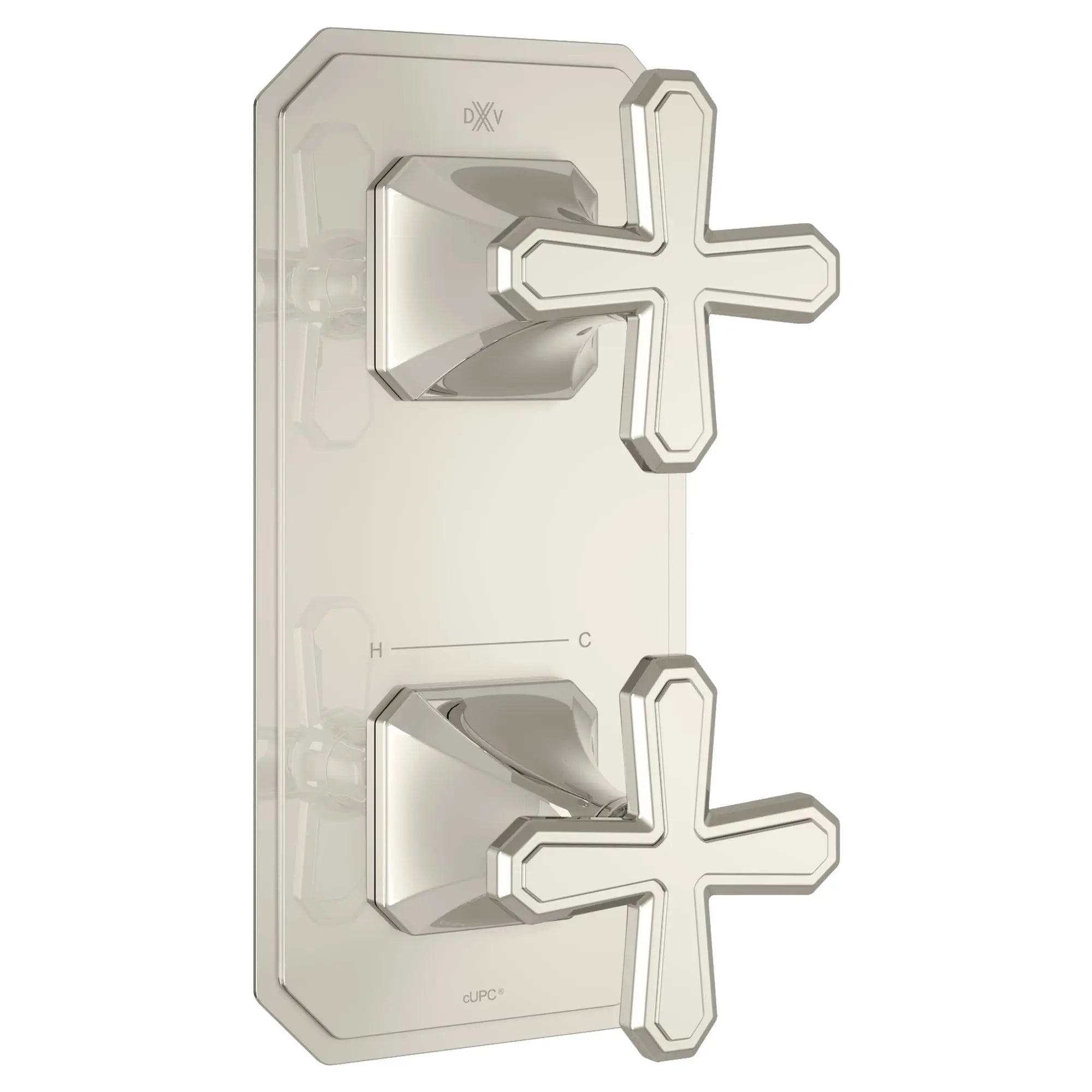 Garniture pour robinet thermostatique à deux poignées Belshire avec poignées en croix // PLATINUM NICKEL // 96278_D35170528150_1_CDNwebp.webp