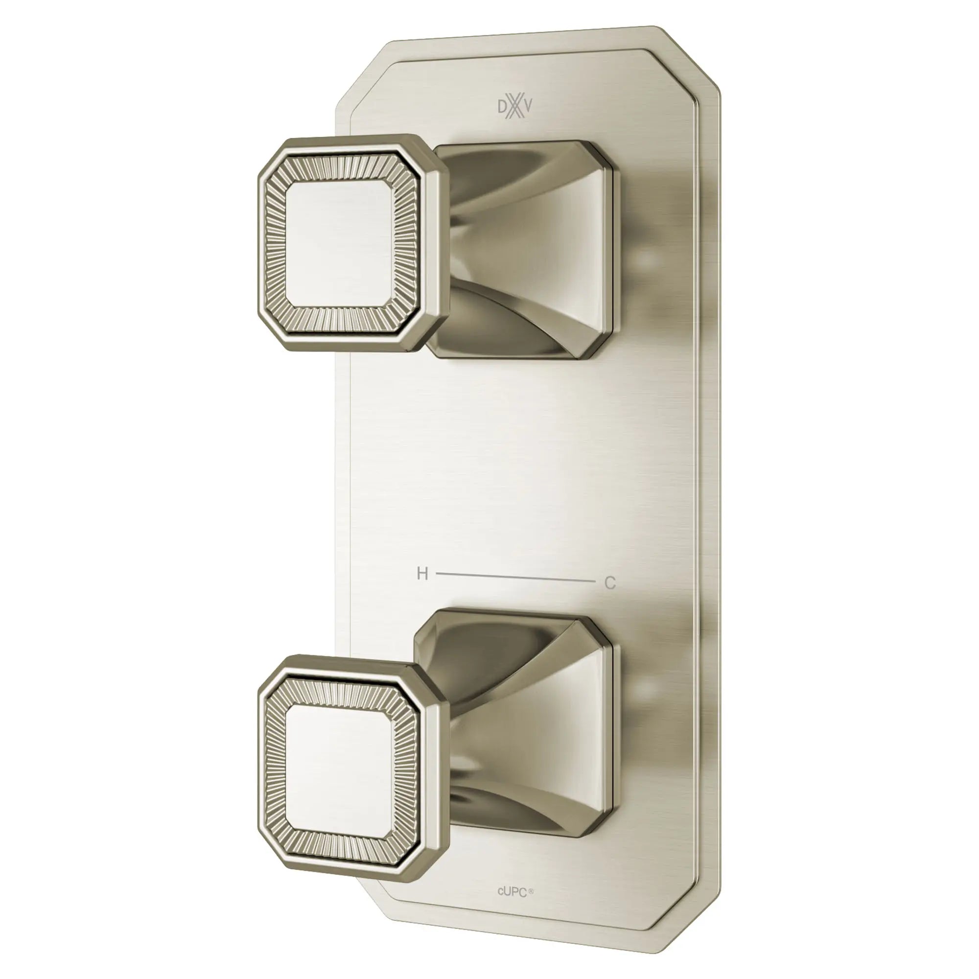 Garniture pour robinet thermostatique à deux poignées Belshire avec poignées pleines // NICKEL BROSSÉ // 96297_D35170529144_2_CDNwebp.webp