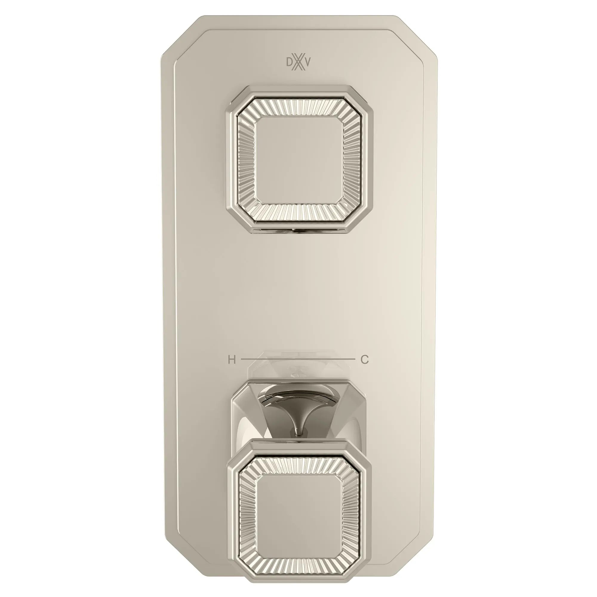 Garniture pour robinet thermostatique à deux poignées Belshire avec poignées pleines // PLATINUM NICKEL // 96299_D35170529150_CDNwebp.webp