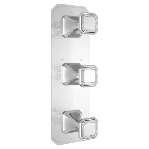 Garniture pour robinet thermostatique à trois poignées Belshire avec poignées pleines