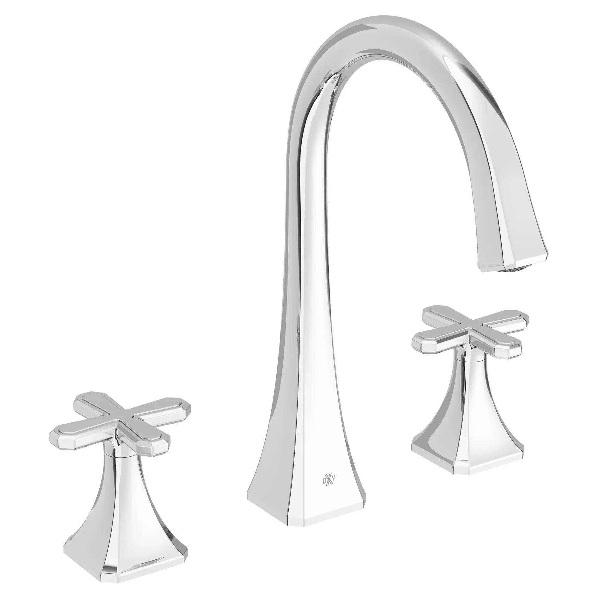 Robinet bec arqué de lavabo Belshire // CHROME POLI // 96761_D35170820100_Cross_Handles_CDNwebp.webp