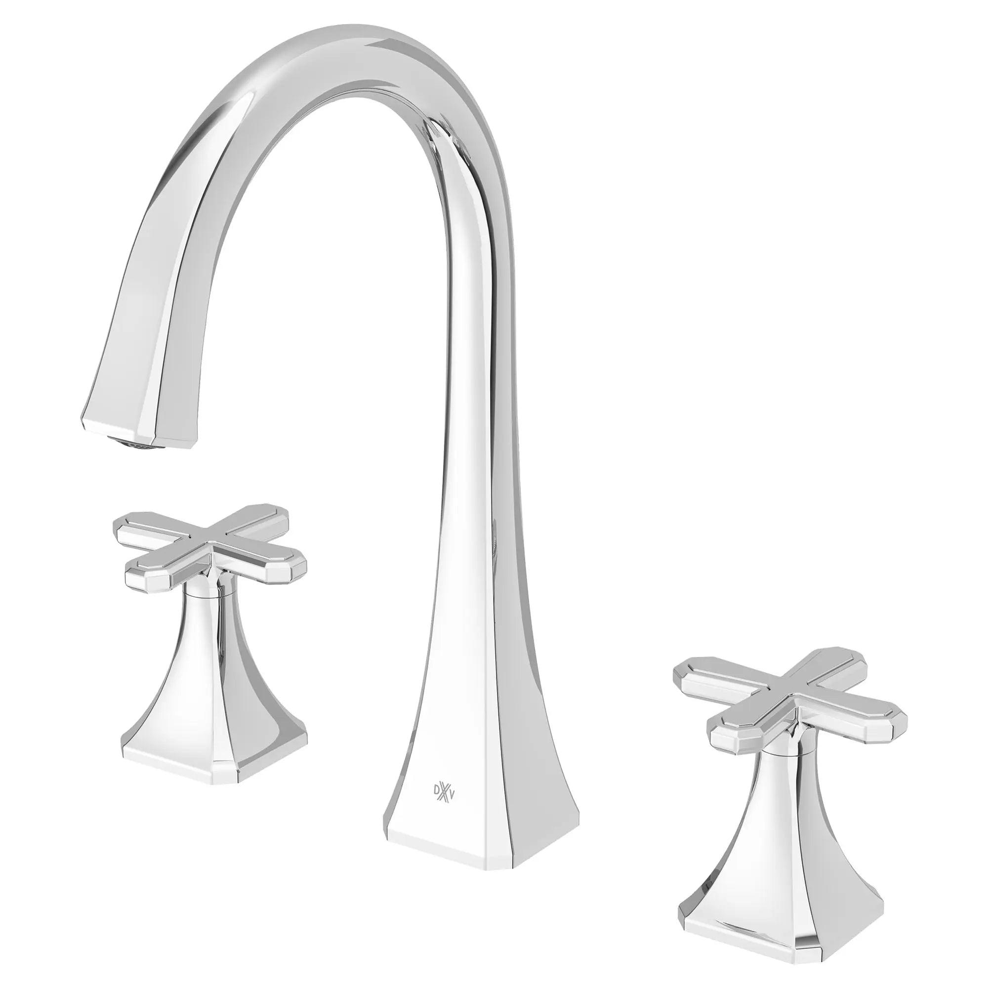 Robinet bec arqué de lavabo Belshire // CHROME POLI // 96768_D35170820100_Cross_Handles_1_CDNwebp.webp