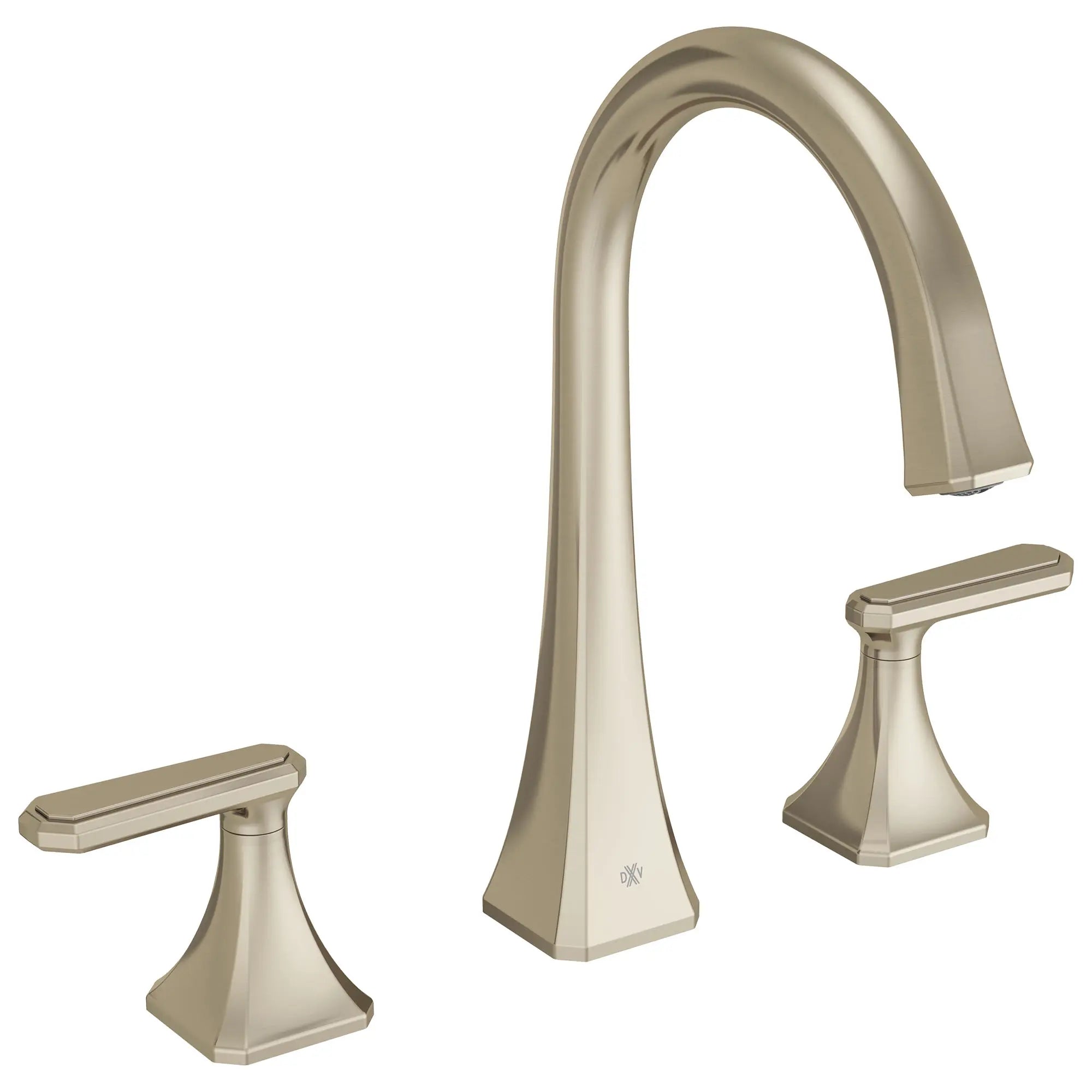 Robinet bec arqué de lavabo Belshire // NICKEL BROSSÉ // 96811_D35170820144_Lever_Handles_CDNwebp.webp
