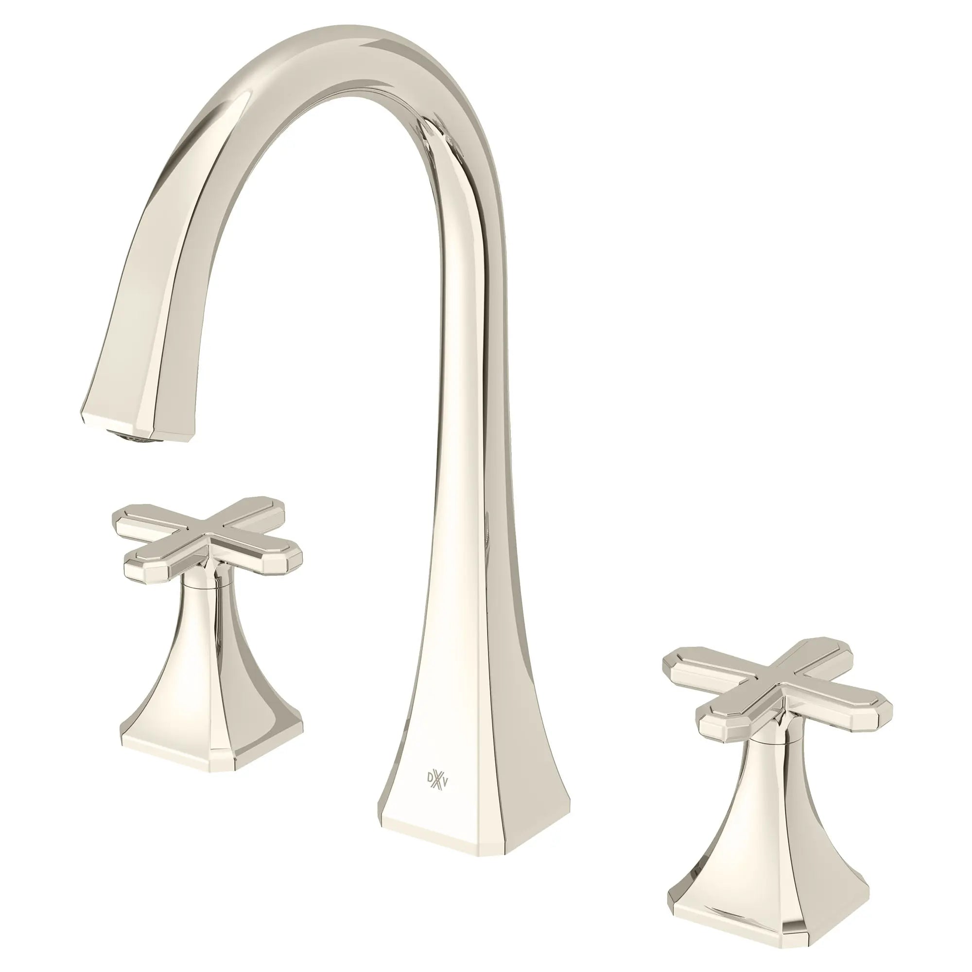Robinet bec arqué de lavabo Belshire // PLATINUM NICKEL // 96819_D35170820150_Cross_Handles_1_CDNwebp.webp
